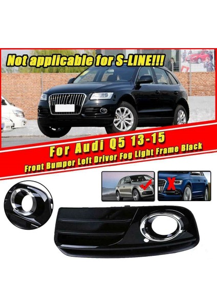 Audi Q5 2013-2015 Için Parlak Siyah Ön Tampon Alt Sis Izgarası (Yurt Dışından) fiyatları