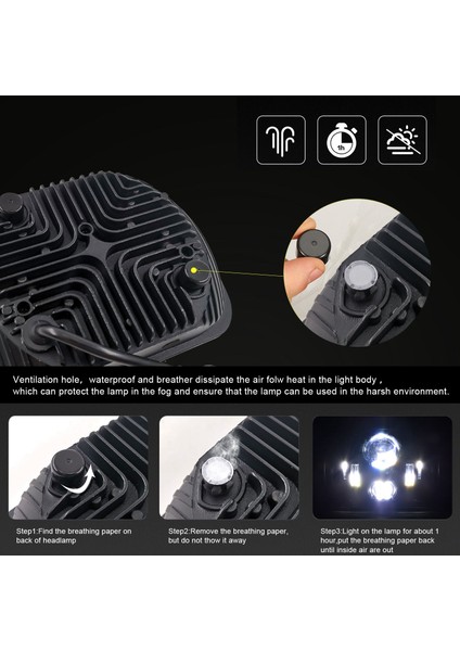 Wrangler Truck Offroad 6000K Için 300W 30000LM 7 Inç H4 LED Far (Yurt Dışından) fırsatları