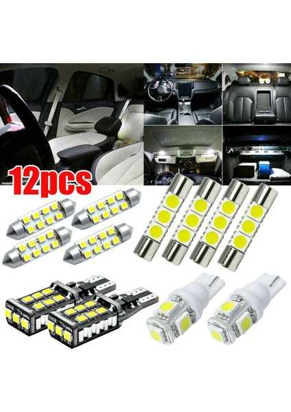 Chevy Silverado 1500 2007-2013 Için 12X Beyaz LED Dome Harita Işıkları Kiti (Yurt Dışından) modelleri