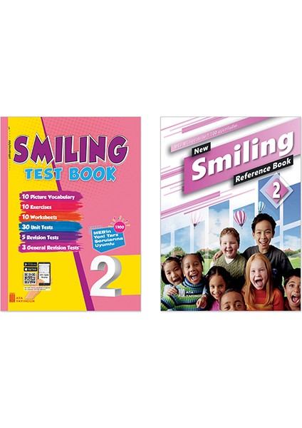 (Sınıf: 2) Smiling Test Book / New Smiling Reference Book (2'Li Set) / 5 Li Hikaye Seti