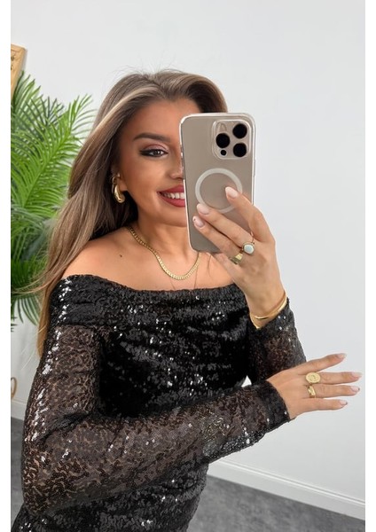 Madonna Yaka Payetli Drapeli Mini Elbise Yılbaşı Elbise fiyatları