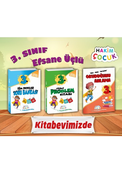 (Sınıf: 3) Tüm Dersler Soru Bankası / Çözümlü Problem Kitabı / Okuduğunu Anlama