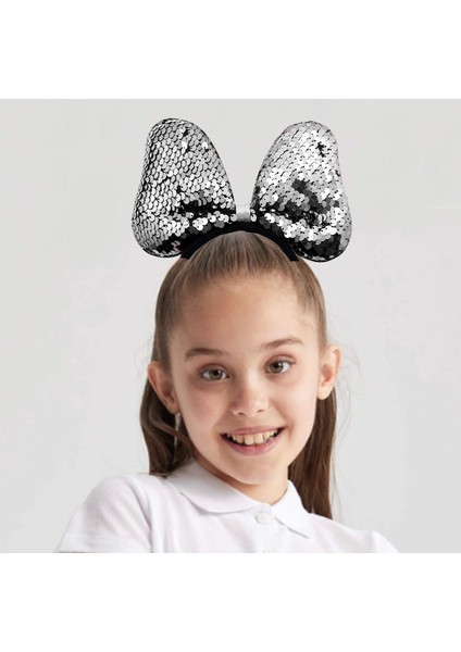 Renk Değiştiren Pullu Payetli Fiyonk Parti Tacı Fuşya Gümüş Renk 20 x 16 cm fiyatları