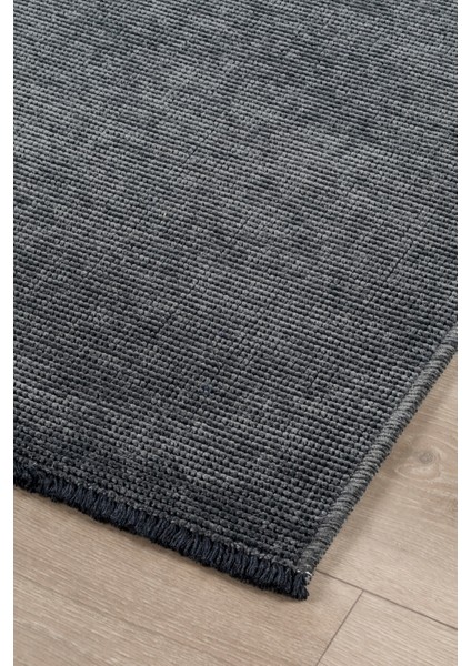Versale Yıkanabilir Kaydırmaz, Pamuk Dokuma, Premium Kalite Salon&mutfak&yemek Odası Kilim Antrasıt