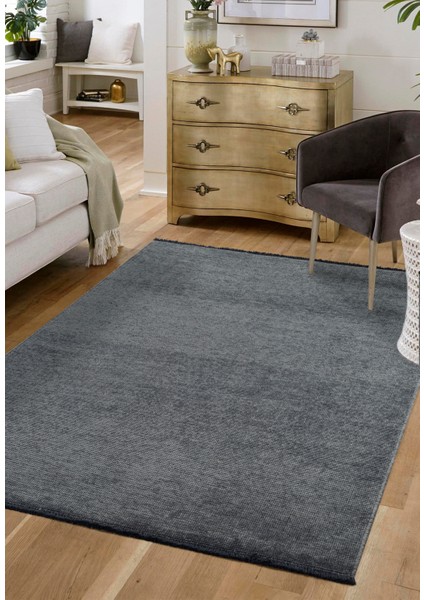 Versale Yıkanabilir Kaydırmaz, Pamuk Dokuma, Premium Kalite Salon&mutfak&yemek Odası Kilim Antrasıt fırsatları