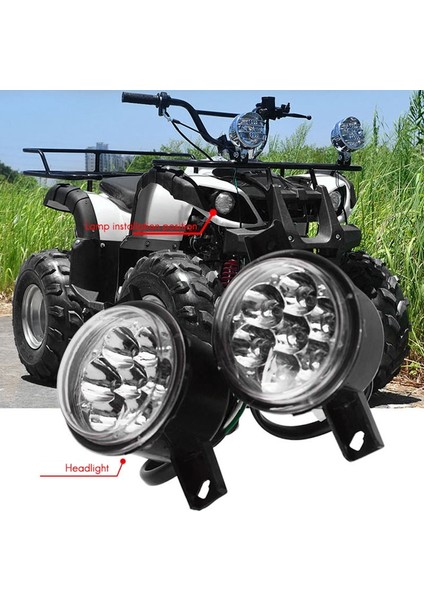 Atv Quad 110 125CC Taotao ATA110D ATA125D Için 2x LED 3 Telli Far (Yurt Dışından) fiyatları