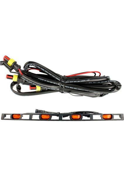 Toyota Tacoma Için 4 Parçalı Ön Tampon Izgarası LED Amber Işık (Yurt Dışından)
