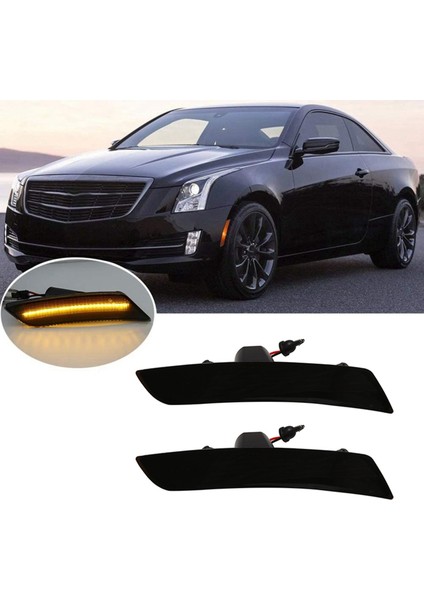 Araba Ön Yan Işaretleyiciler, Cadillac Ats Cts Cts-V 2015-2019 Için, Siyah (Yurt Dışından) fırsatları