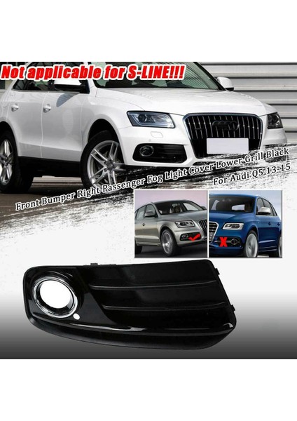 Audi Q5 2013-2015 Için Parlak Siyah Ön Tampon Alt Sis Izgarası (Yurt Dışından) fiyatları