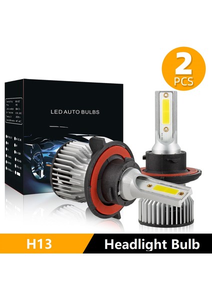 2x H13/9008 LED Far Yüksek Düşük Huzme Kiti 4000W 30000LM Ampuller 6500K (Yurt Dışından) fiyatları