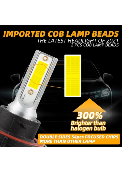 2x H13/9008 LED Far Yüksek Düşük Huzme Kiti 4000W 30000LM Ampuller 6500K (Yurt Dışından) indirimleri