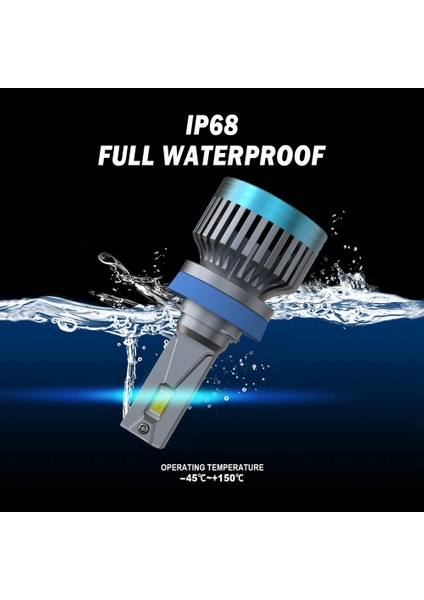 Araba LED Far Ampulleri H11/H9/H8 70W 10000 Lümen 6500K Soğuk Beyaz (Yurt Dışından) fırsatları