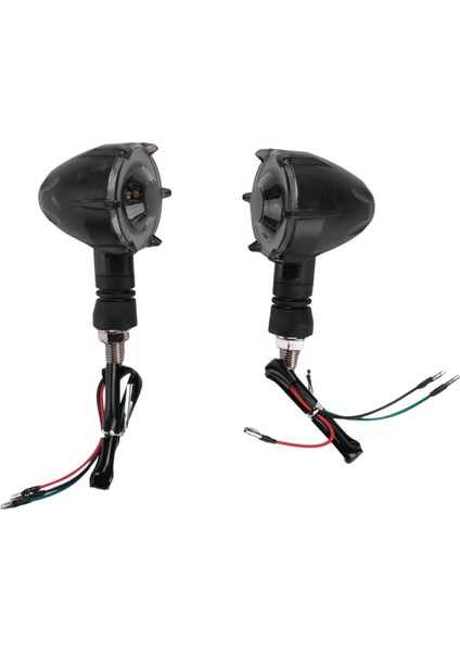 Adet Motosiklet Dönüş Sinyali Modifiye LED Iki Renkli Dairesel Çıta (Yurt Dışından)