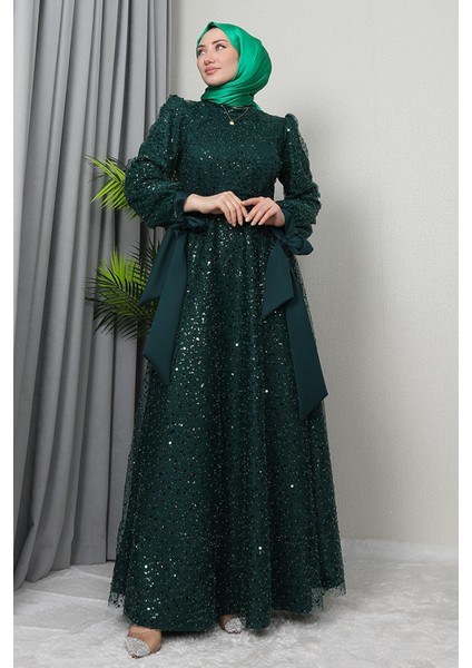 Betül Tesettür Abiye Bordo modelleri