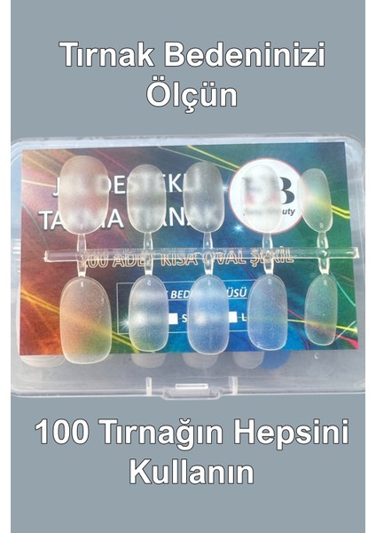 100 Adet Jel Tips XSMALL Beden OVAL KISA Takma Tırnak Seti Özel Kutuda ve Yapıştırıcı Hediyeli indirimleri