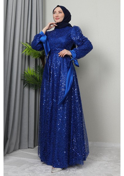 Betül Tesettür Abiye Bordo