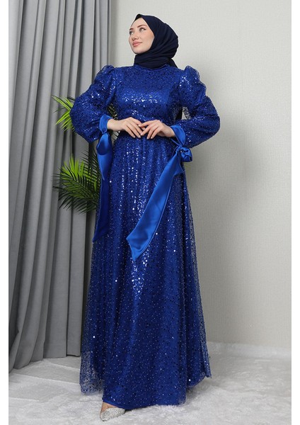 Betül Tesettür Abiye Bordo modelleri