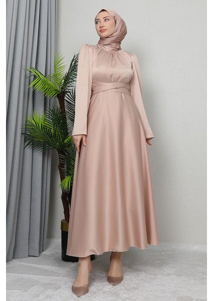 Nazlı Tesettür Elbise Mint