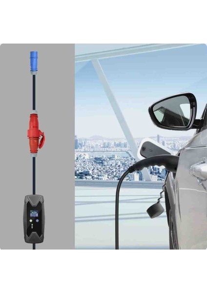Evchargercar 5X32A Priz(Kapaklı), 3X32A Fiş Dönüştürücü Adaptör.