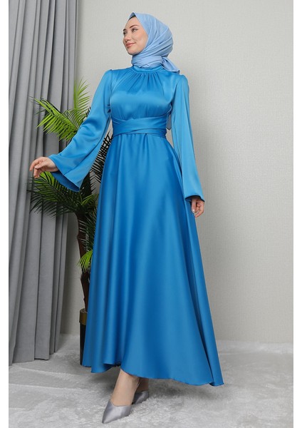 Nazlı Tesettür Elbise Mint
