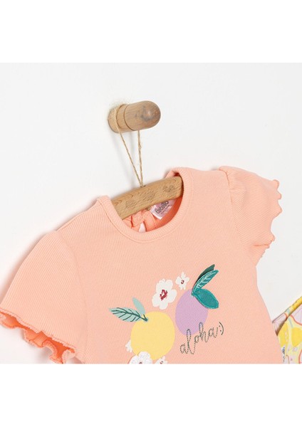 Yenidoğan Aloha Tshirt-Şort 2li Takım Kız Bebek