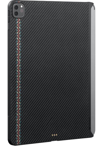 iPad Pro 11 2021 3.nesil Kılıf Aramid Fiber Pitaka Ultra-Slim Classic Serisi Siyah-Kırmızı modelleri