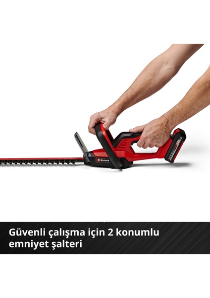 Akülü Çit Budama GC-CH 18/40 Li Solo Power X-Change (18 V, 40 cm kesim uzunluğu, 13 mm diş aralığı, ergonomik tutamak, akü dahil değildir) - 3410940