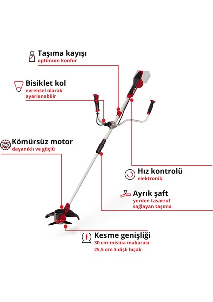 AGILLO 36/255 BL - Solo, Akülü Çalı Tırpanı (Akü ve şarj cihazı dahil değildir)