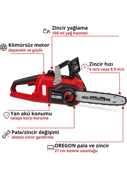 FORTEXXA 18/30 - Solo, Akülü Ağaç Kesme (Akü ve şarj cihazı dahil değildir)