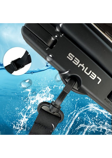 Universal Su Geçirmez Kılıf Lenyes WB2002 IP68 Sertifikalı Bıyun Askılı Max 6.7 Inç Siyah modelleri