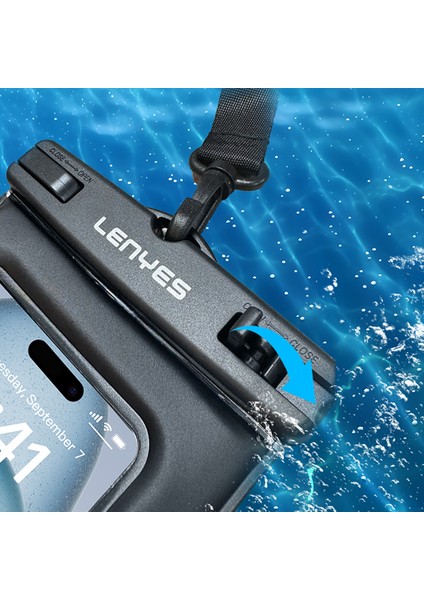 Universal Su Geçirmez Kılıf Lenyes WB2002 IP68 Sertifikalı Bıyun Askılı Max 6.7 Inç Siyah indirimleri