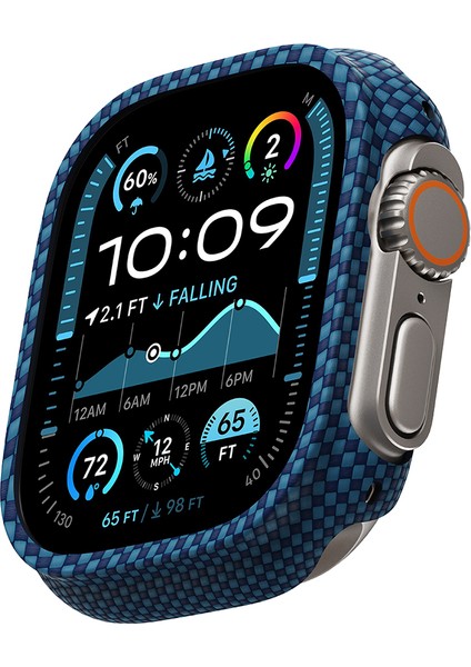 Watch Ultra 49MM 600D Aramid Fiber Classic Serisi Kasa Koruyucu Pitaka Air Case Mavi