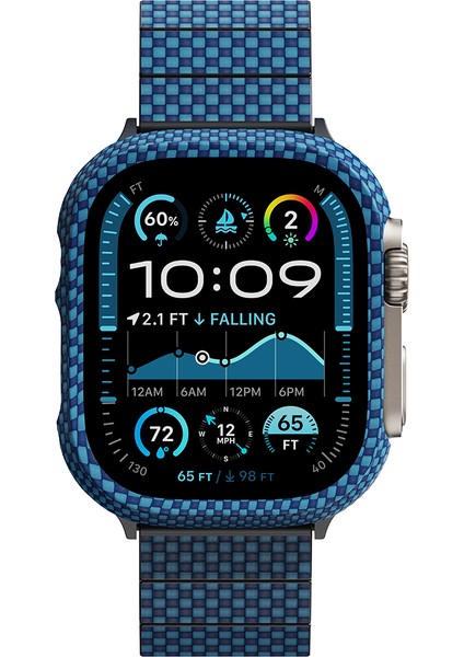 Watch Ultra 49MM 600D Aramid Fiber Classic Serisi Kasa Koruyucu Pitaka Air Case Mavi fiyatları