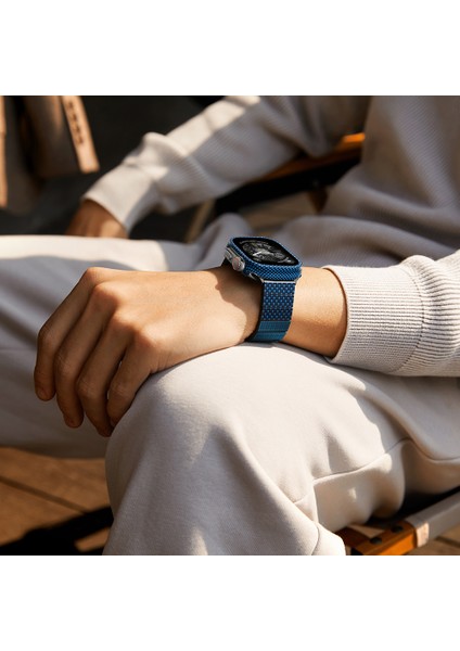 Watch Ultra 49MM 600D Aramid Fiber Classic Serisi Kasa Koruyucu Pitaka Air Case Mavi fırsatları