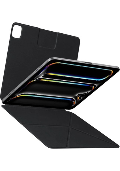 iPad Pro 11 2024 Uyumlu Pitaka Magez Falio 2 Kalem Bölmeli Standlı Kılıf Siyah modelleri