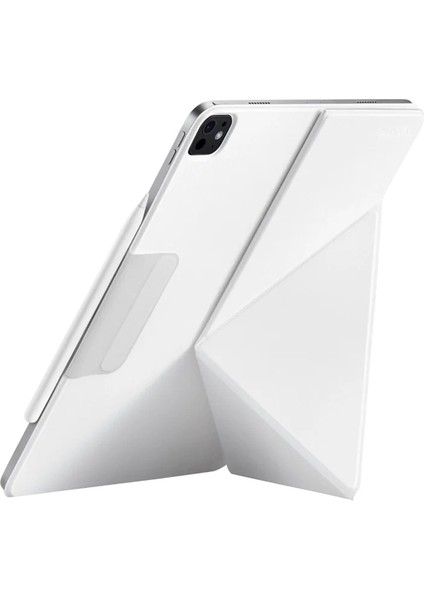 iPad Pro 13 2024 Uyumlu Pitaka Magez Falio 2 Kalem Bölmeli Standlı Kılıf Beyaz indirimleri