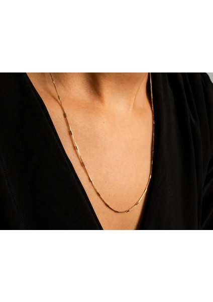 Altın Silindir Küp Zincir Kolye fiyatları