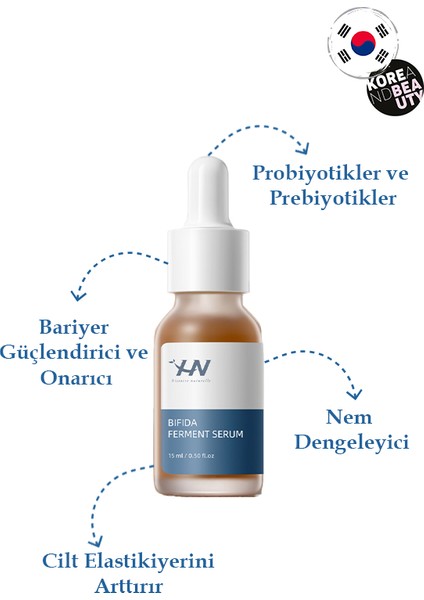 HN Bifida Ferment Bariyer Onarıcı Serum 15 ml - Prebiyotik ve Probiyotikler İçeren Onarıcı Serum