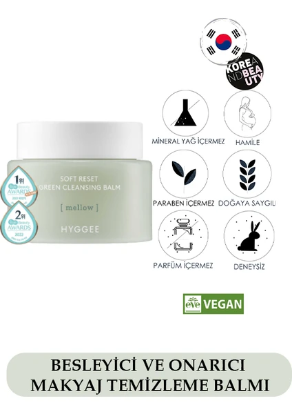 Hyggee Reset Clean Cleansing Balm 100 ml Nemlendirici Balm, Besleyen ve Onaran Balm, Makyaj Temizleme Balmı, Yüz Temizleme Balmı