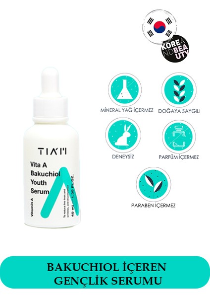 Vita A Bakuchiol Youth Serum 40 ml, ve Serum