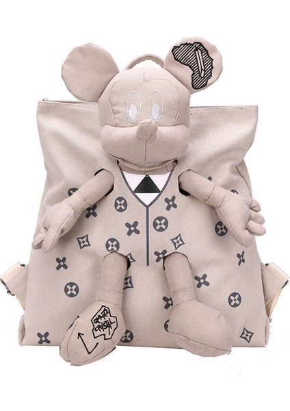 Trendy Kanvas Omuz Çantası, Mickey Büyük Çanta El Tipi Büyük Kapasiteli Öğrenci Eğlence Sırt Çantaları (Yurt Dışından)