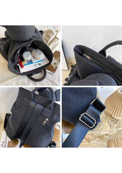 Trendy Kanvas Omuz Çantası, Mickey Büyük Çanta El Tipi Büyük Kapasiteli Öğrenci Eğlence Sırt Çantaları (Yurt Dışından) modelleri