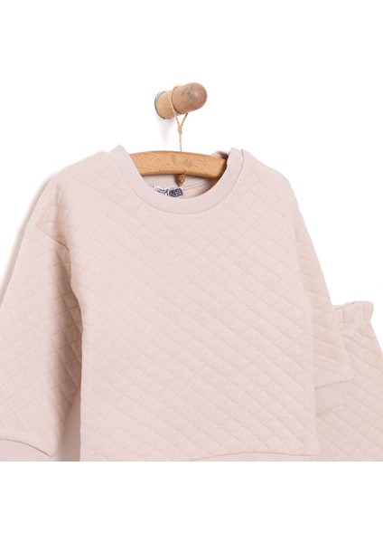 Yenidoğan Kapitone Sweatshirt-Patikli Alt 2li Takım Unisex