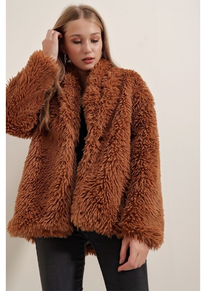 Kadın Mont 9088 Taba modelleri