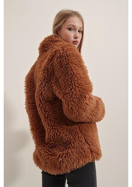 Kadın Mont 9088 Taba indirimleri