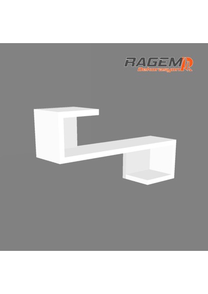 Duvar Rafı Dekoratif S Raf 60 cm