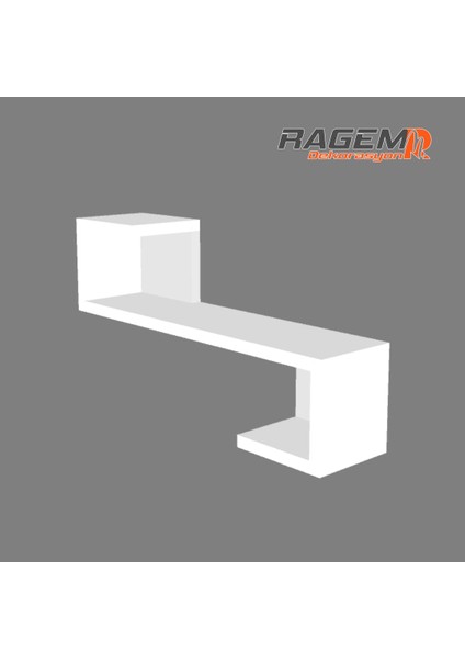 Duvar Rafı Dekoratif S Raf 60 cm
