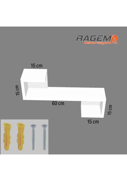 Duvar Rafı Dekoratif S Raf 60 cm