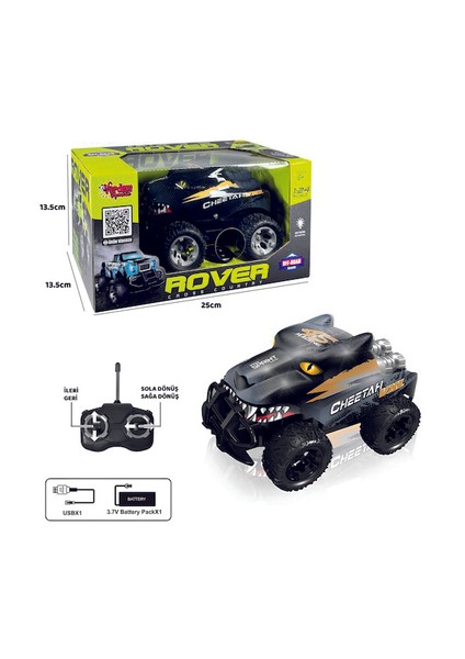 Uzaktan Kumandalı Şarjlı Rover Off-Road Işıklı Araba 1:24 27MHZ Hayvanlı modelleri