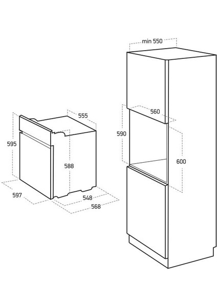 Ankastre Set (Bo O64D5C B + Bh P7144C B + Ch C6532C Bb)